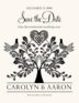 Love Dove Tree of Life Leaves, Flowers, Vineyard & Grapes Save the Dates