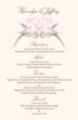 Lovebirds Birds and Butterflies Wedding Menus