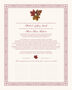 Tri Maple Leaf Pattern Autumn Leaves Wedding Certificates