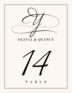 Miss Le Gatees Monogram 10 Contemporary and Classic Table Numbers