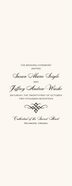 Only Calligraphy Contemporary and Classic Wedding Programs
