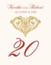 Paisley Heart Contemporary and Classic Table Numbers