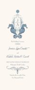 Paisley Seahorse Monogram Beach and Seashell Wedding Programs