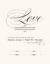 Poem Love Contemporary and Classic Wedding Certificates