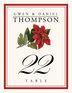Poinsettia Winter, Snowflake, and Holiday Table Numbers