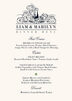 Pompous Peacock Birds and Butterflies Wedding Menus