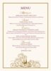 Pompous Peacock Birds and Butterflies Wedding Menus