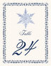 Snowflake 06 Winter, Snowflake, and Holiday Table Numbers