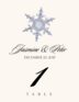 Snowflake Assortment Winter, Snowflake, and Holiday Table Numbers