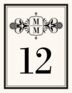 Time Traveler Contemporary and Classic Table Numbers