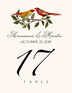 Two Red Birds Birds and Butterflies Table Numbers