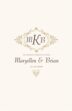 Carmine Tango Monogram Contemporary and Classic Wedding Programs