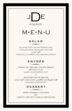 Copperplate Monogram Contemporary and Classic Menus