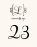 Feel Script Monogram Contemporary and Classic Table Numbers