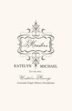 Monsieur Victorian Frame Contemporary and Classic Wedding Programs