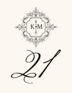 Monsieur Victorian Frame Contemporary and Classic Table Numbers