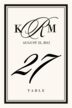 Sloop Monogram Contemporary and Classic Table Numbers