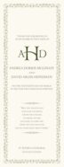 Yana Monogram Contemporary and Classic Wedding Programs