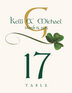 Wispy Shamrock Table Numbers