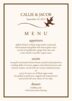 Oak and Acorn Leaves, Flowers, Vineyard & Grapes Menus