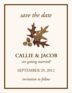 Oak and Acorn Leaves, Flowers, Vineyard & Grapes Save the Dates