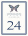 Painted Blue Butterfly  Table Numbers