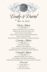 Blue Sand Dollar  Wedding Menus