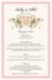 Colorful Shield of David  Wedding Menus