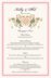 Colorful Shield of David  Wedding Menus