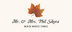 Rock Maple Colorful Leaf  Place Cards