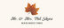 Rock Maple Colorful Leaf  Place Cards