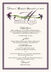 Wispy Iris  Wedding Menus