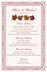 Maple Leaf Pattern  Wedding Menus