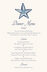 Paisley Starfish Monogram  Wedding Menus