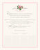 Pink Tea Rose  Wedding Certificates