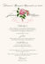 Pink Tea Rose  Wedding Menus