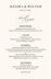 Poem Script Monogram  Wedding Menus