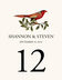 Red Bird 01  Table Numbers