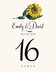 Sunflower  Table Numbers