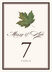 Colorful Leaves Assortment 01  Table Numbers