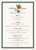 Wild Pink Rose Swirl  Wedding Menus