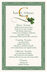 Wispy Shamrock  Wedding Menus