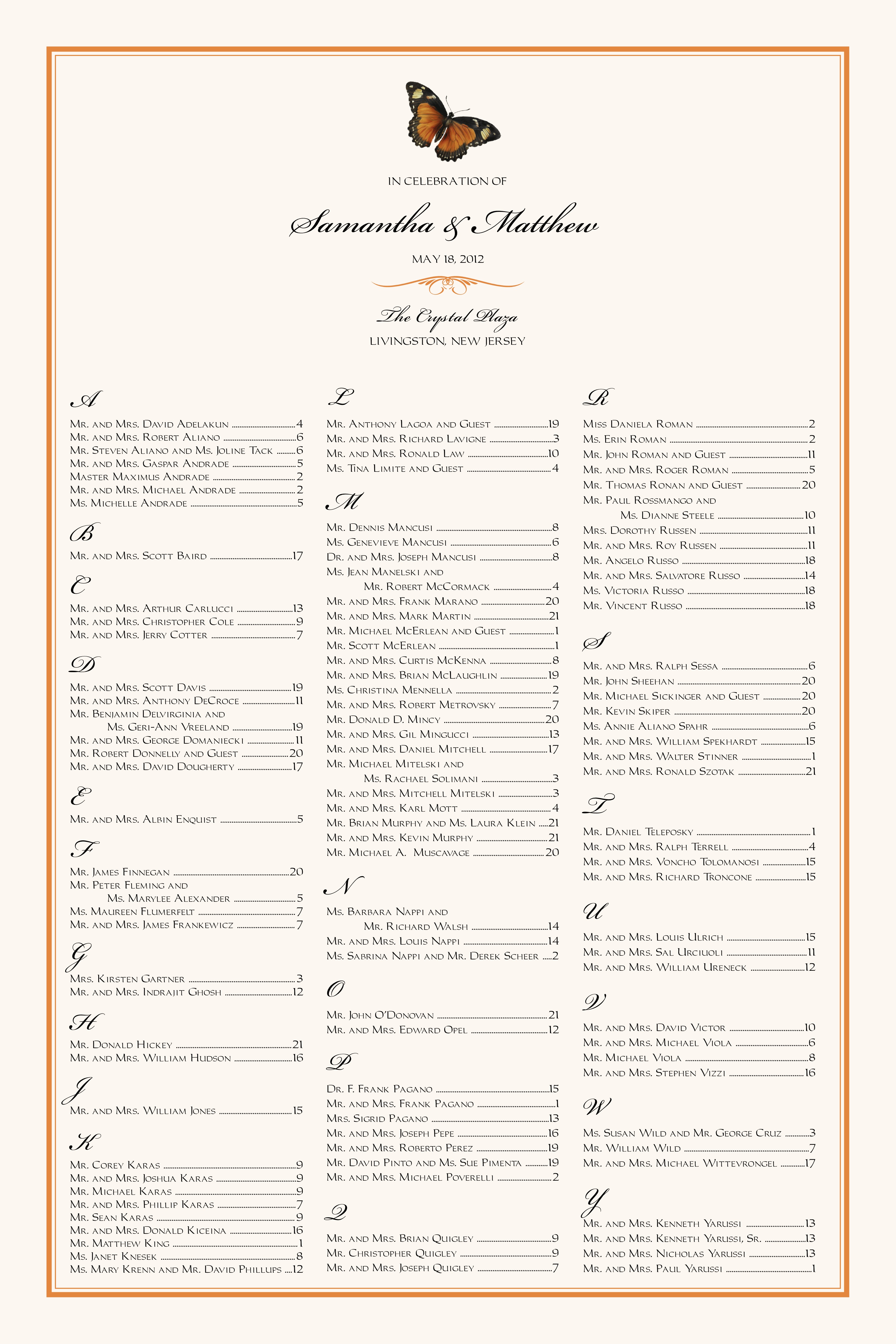 Monarchs Seating Chart